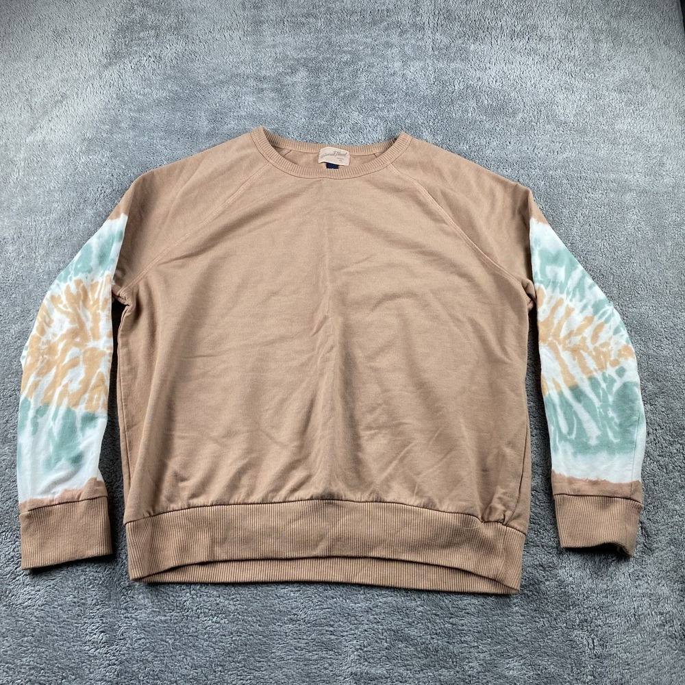 Universal Thread Sweatshirt‎ Women Medium Orange Tie Dye Raglan